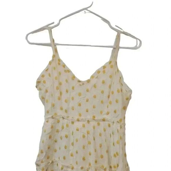 Sim & Sam Women's Ivory & Yellow Polka-dot Sundress NEW - Picture 4 of 14